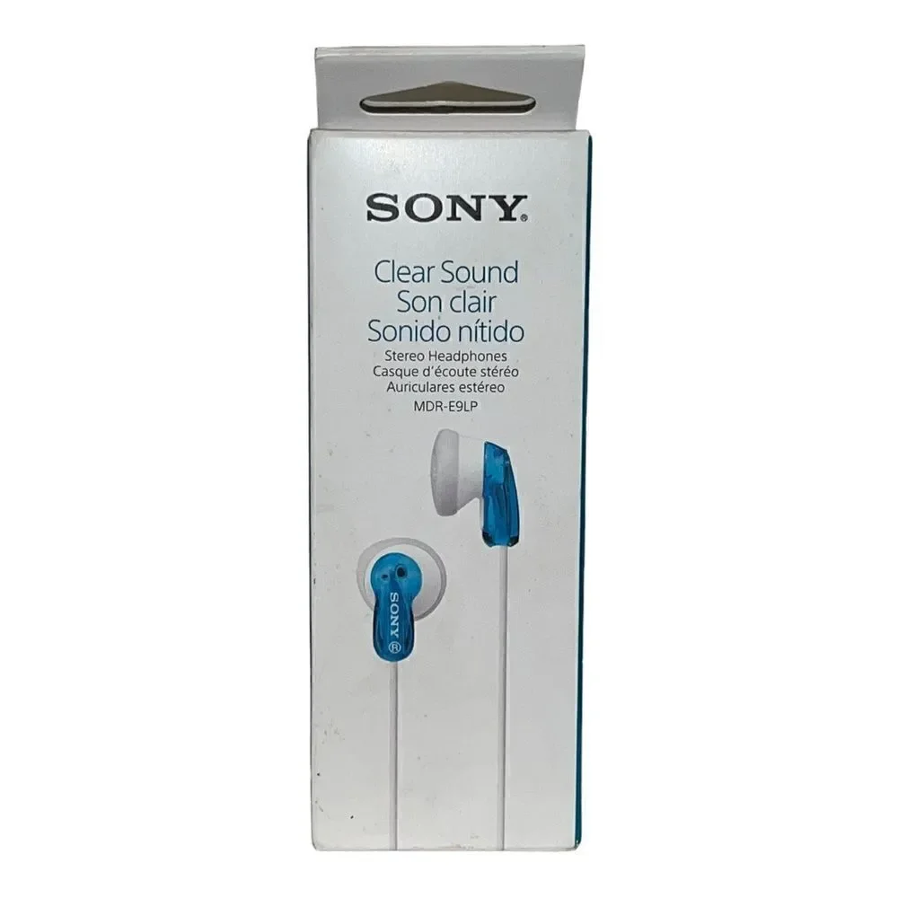 Sony MDR-E9LP In-Ear Stereo Audio Fashion Earbuds Earphones Headphones Blue Box